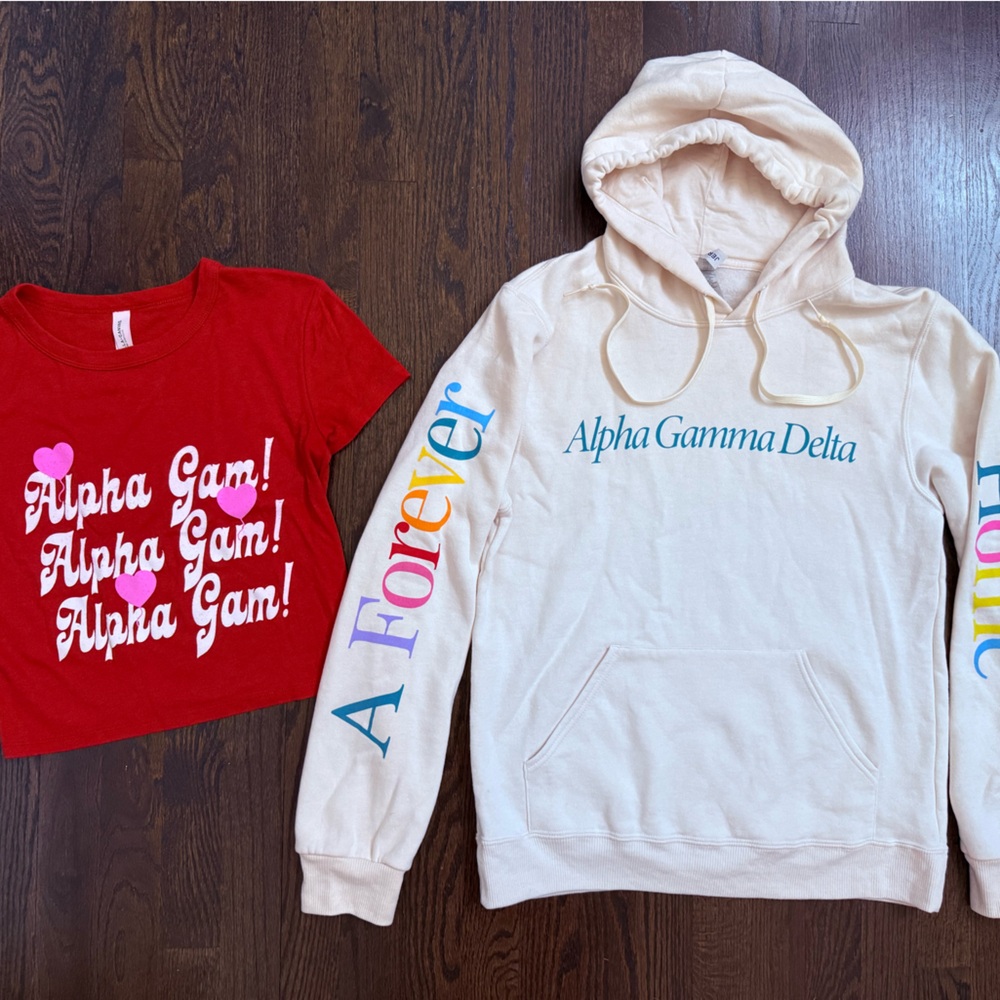 Alpha Gamma Delta Sorority Hoodie & Tee